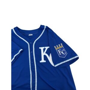 Kansas City Royals Baseball Jersey Mens XL Blue Fox Sports MLB Game Giveaway